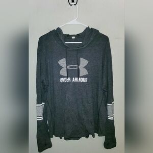 Under Armour Charcoal Hoodie with Mesh Details